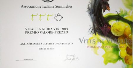premio Vitae vitis in vulture 2019